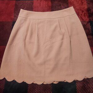 LOFT Outlet Scalloped Hem Skirt Peach Shade Size 6